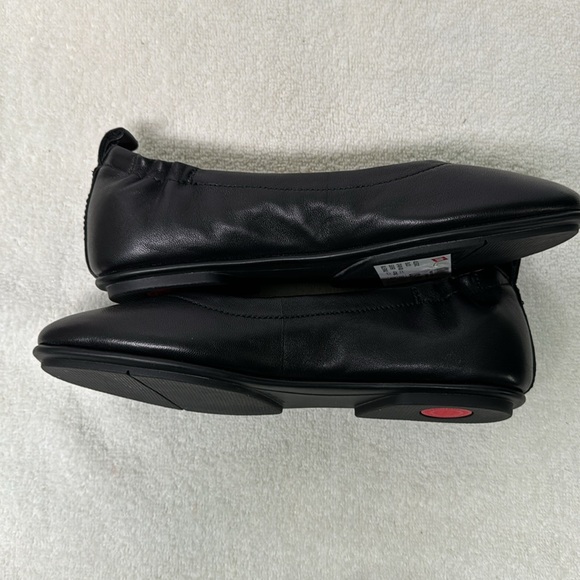 Fitflop Black Leather Allegro Ballerina Flat Size 5 - Picture 3 of 13